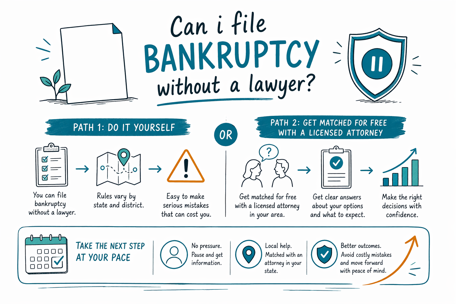 Can i file bankruptcy without a lawyer?