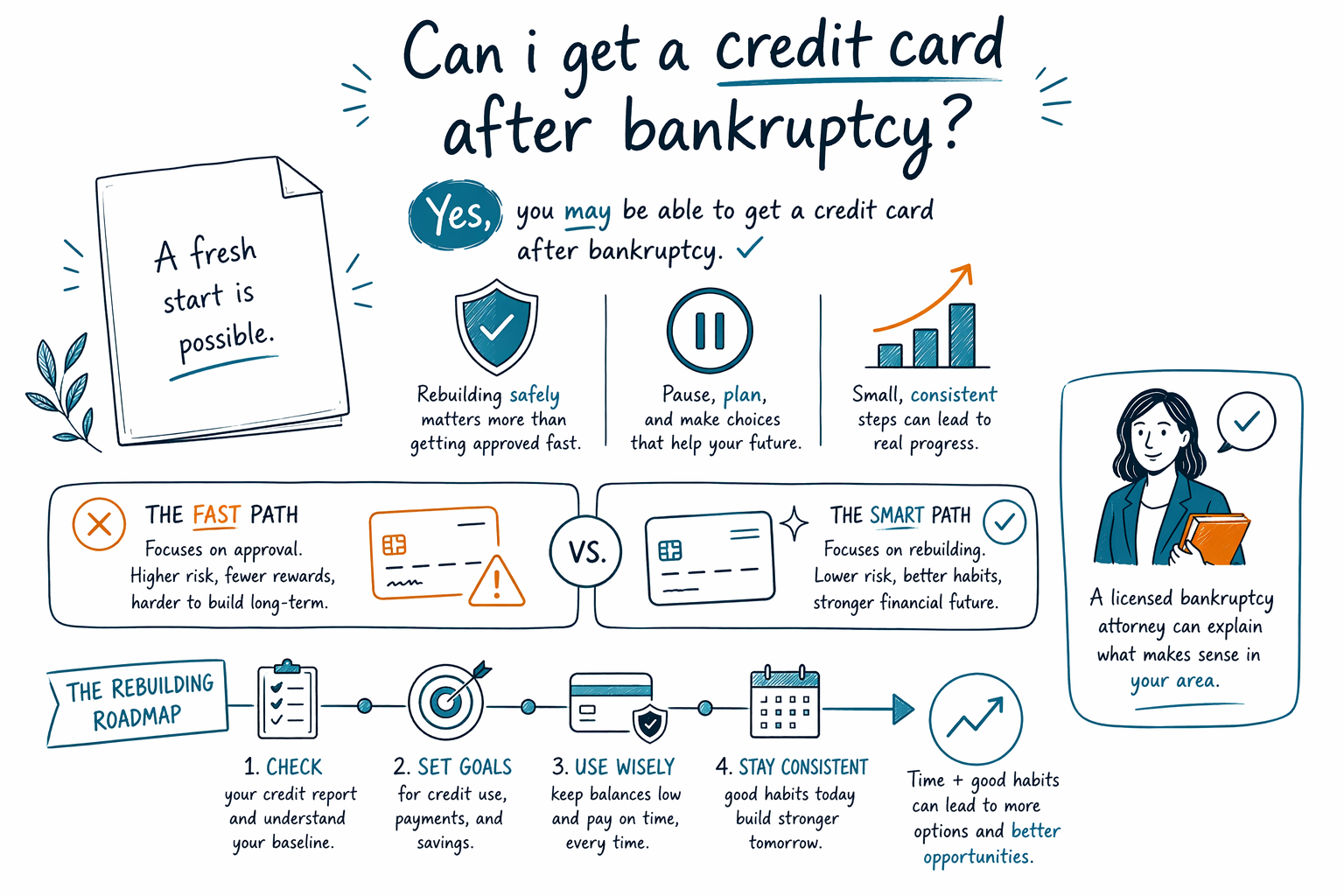 ¿Puedo obtener una tarjeta de crédito después de la bancarrota?