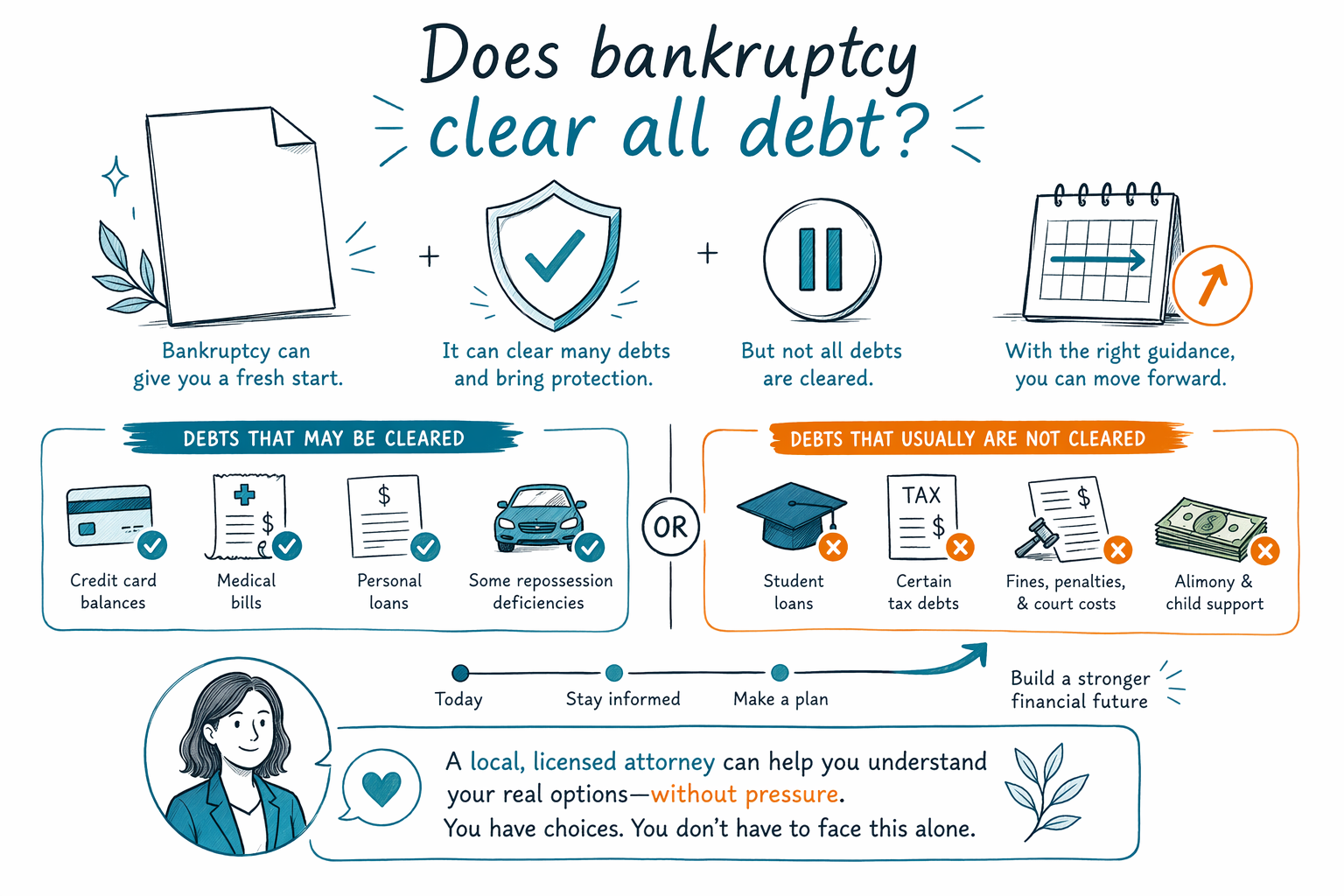 Does bankruptcy clear all debt?