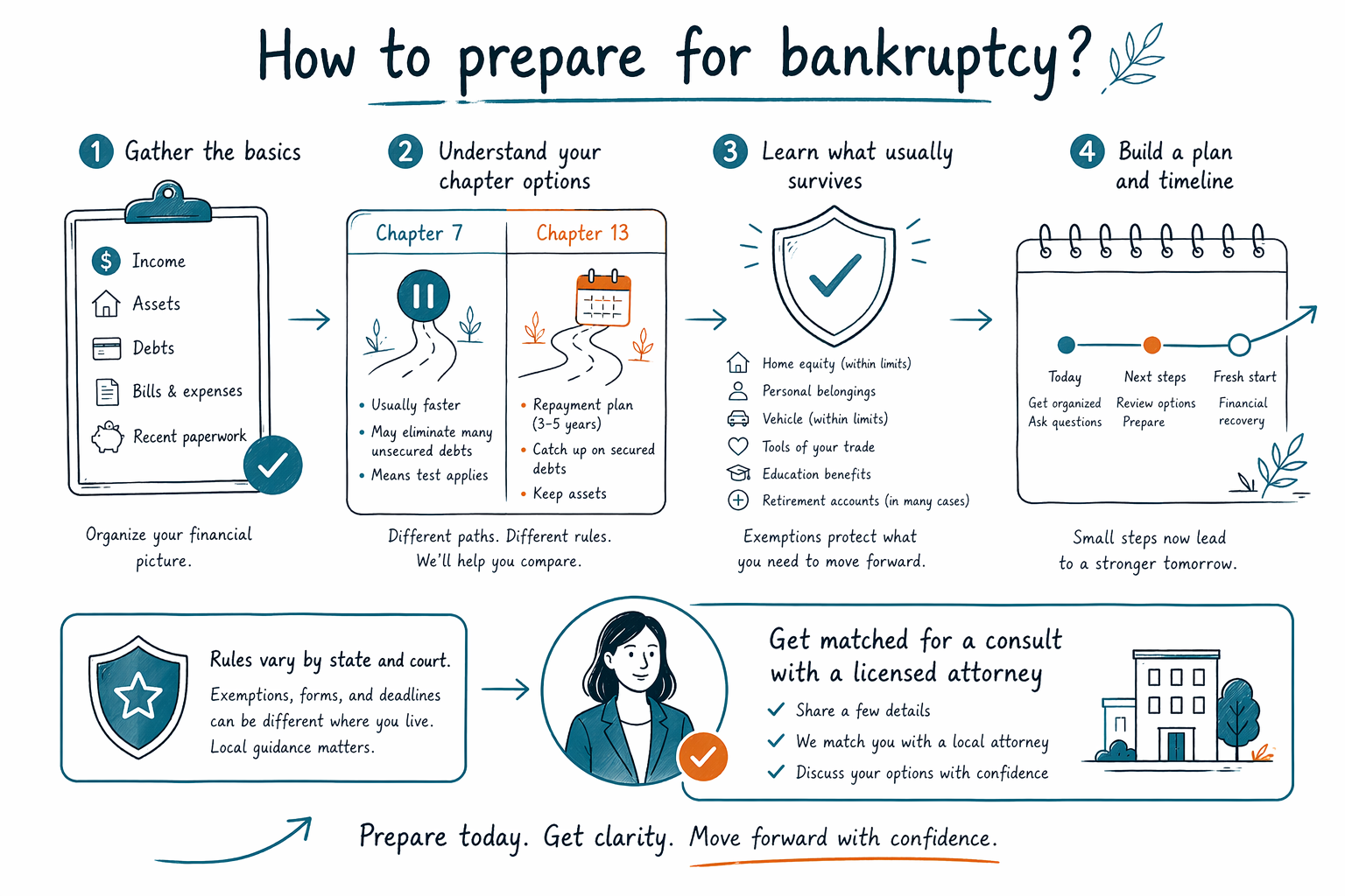 How to prepare for bankruptcy?