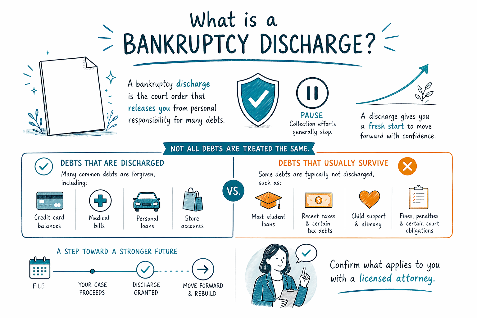Kisa yon “bankruptcy discharge” vle di?