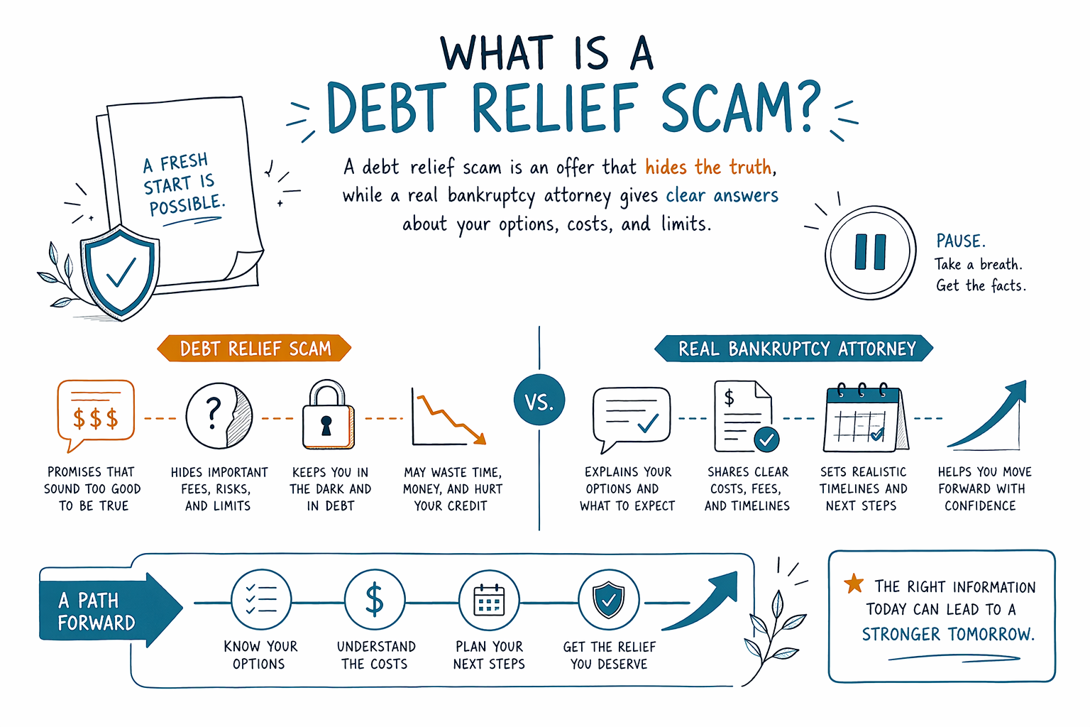 What is a debt relief scam?