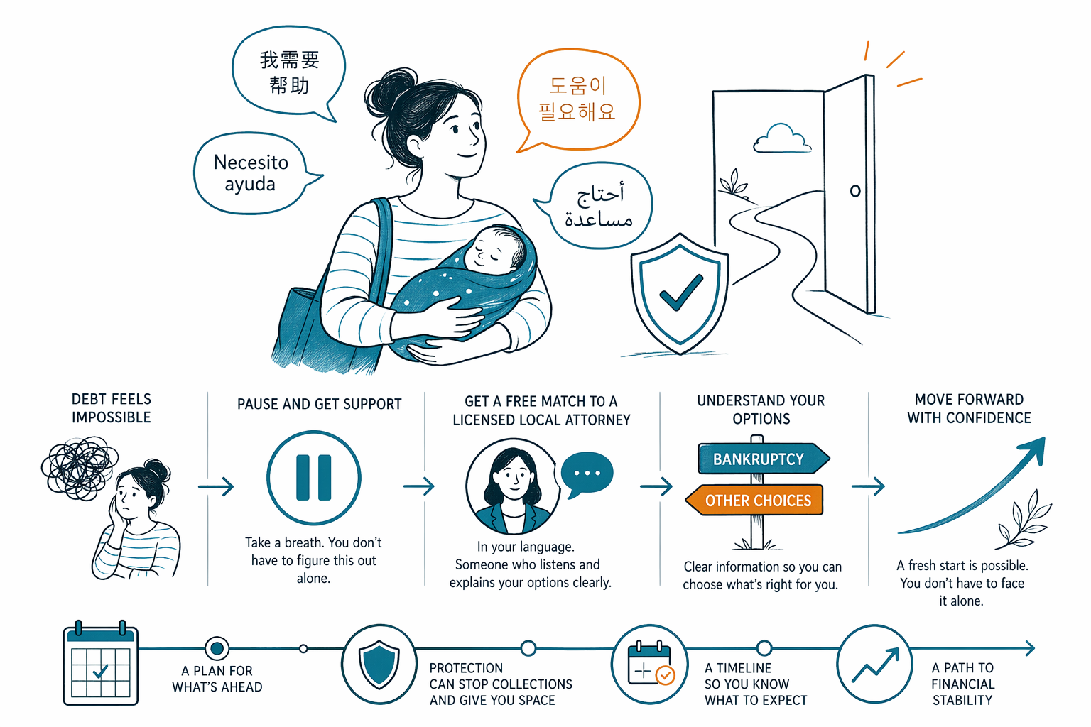 A new arrival gets help in their own language